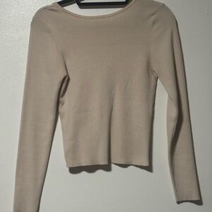 Forever 21 Cream Long Sleeve Sweater